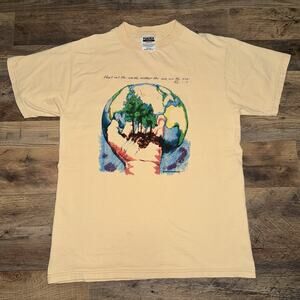 Vintage 90s Tultex Hurt Not The Earth Neither The Sea T Shirt Size Medium